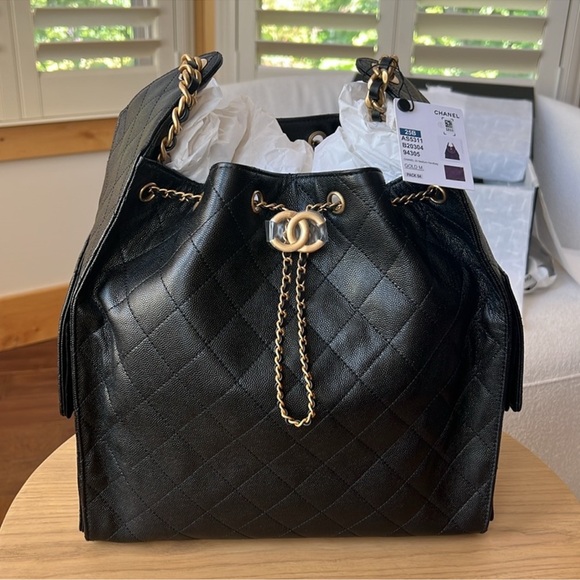 NEW✨ Chanel 25 Leather Hobo Bag Medium - Black - Picture 10 of 15